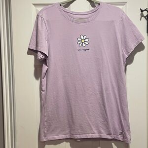 Life Is Good Lilac Daisy Graphic Tee